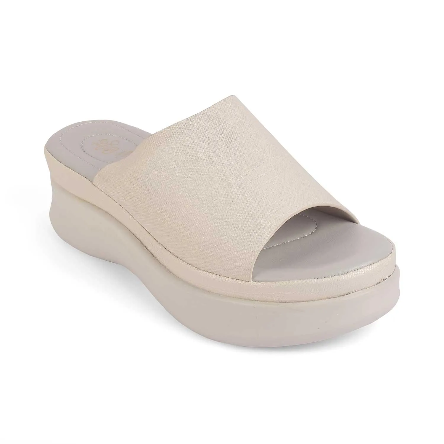 Tresmode San White Women's Casual Wedge Sandals