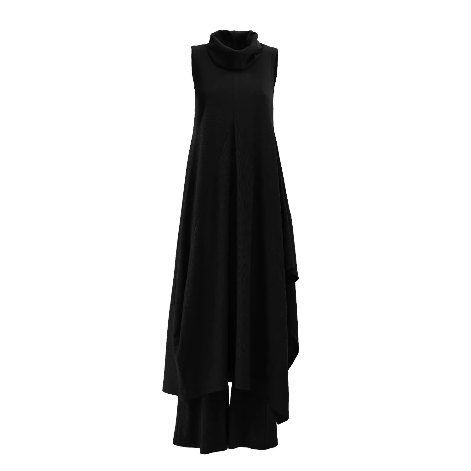 Two-Piece Set Knit Dress And Pants Black