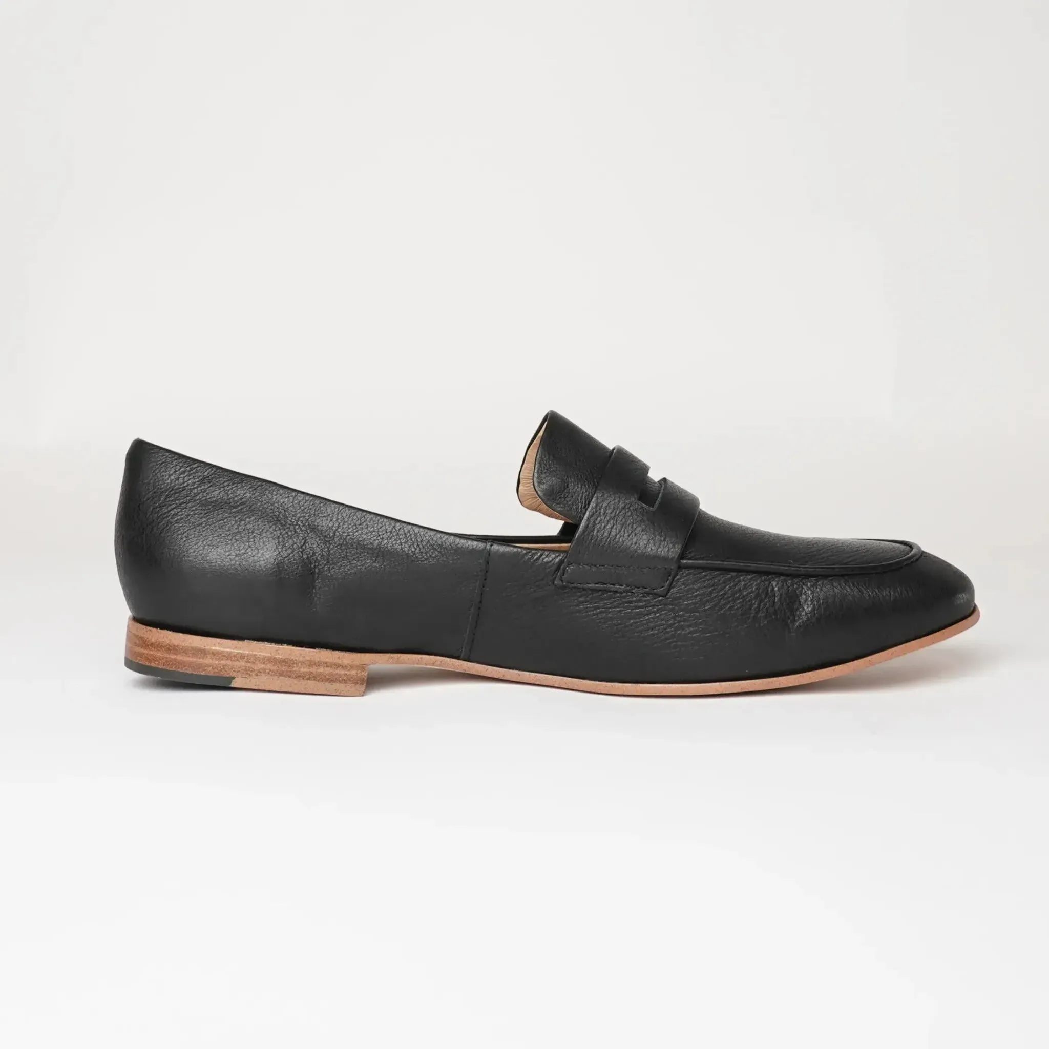 Ulani Black Leather Loafers