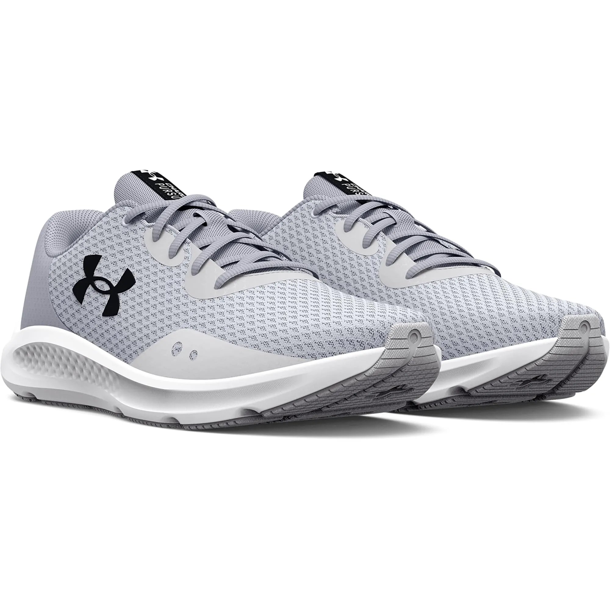 Under Armour Women's Charged Pursuit 3, Halo Gray/Black, 7.5 Medium US