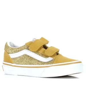 Vans Old Skool V Gold Glitter